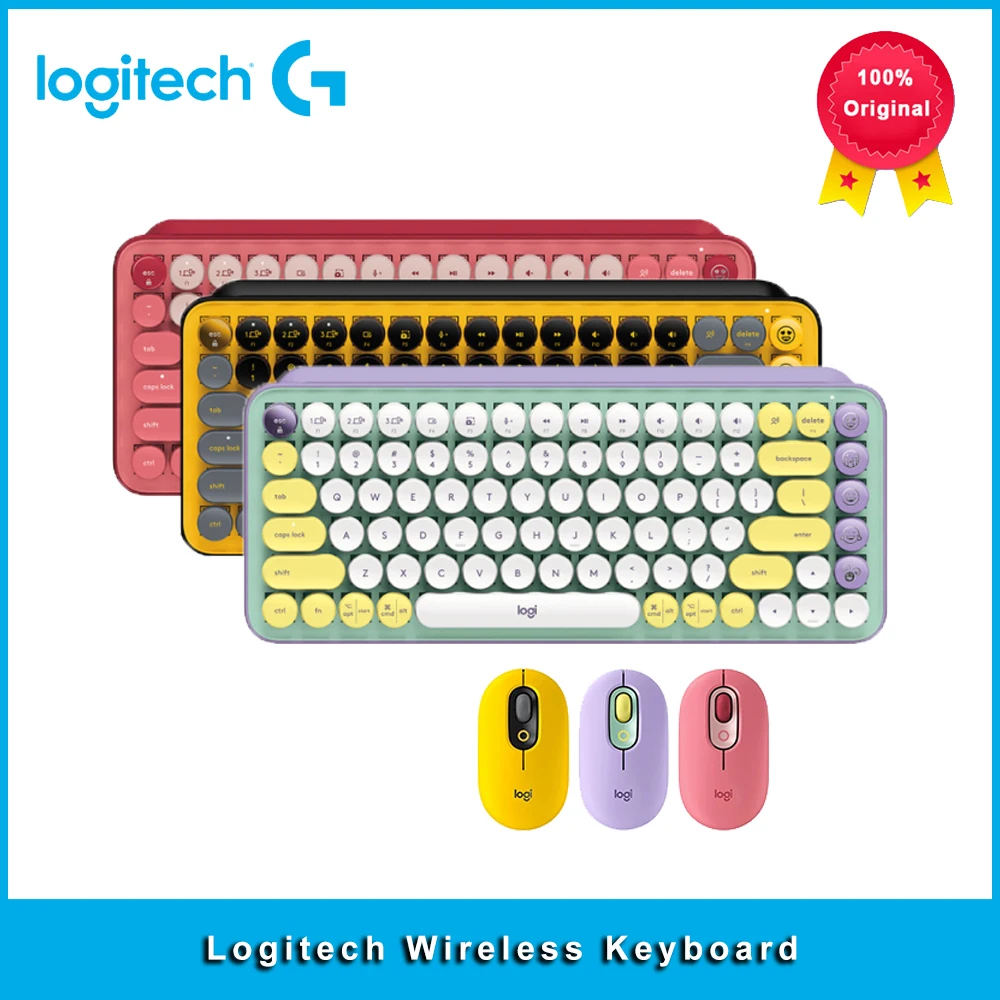 Logitech POP KEYS Wireless Portable Mechanical Keyboard Bluetooth Keyboard TTC Tea Axis Keyboard for Ipad Office Gaming Laptop