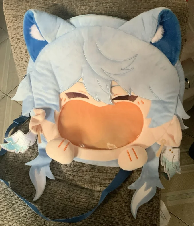Game Honkai：Star Rail Big Mouth Itabag Shoulder Bag Sunday Plush Backpack Transparent Crossbody Bag Cosplay Badge Display Gift