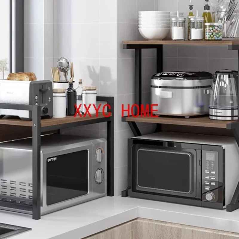 

Double-Layer Oven Microwave Shelf Desktop Storage Rack Supplies Household Complete Collection