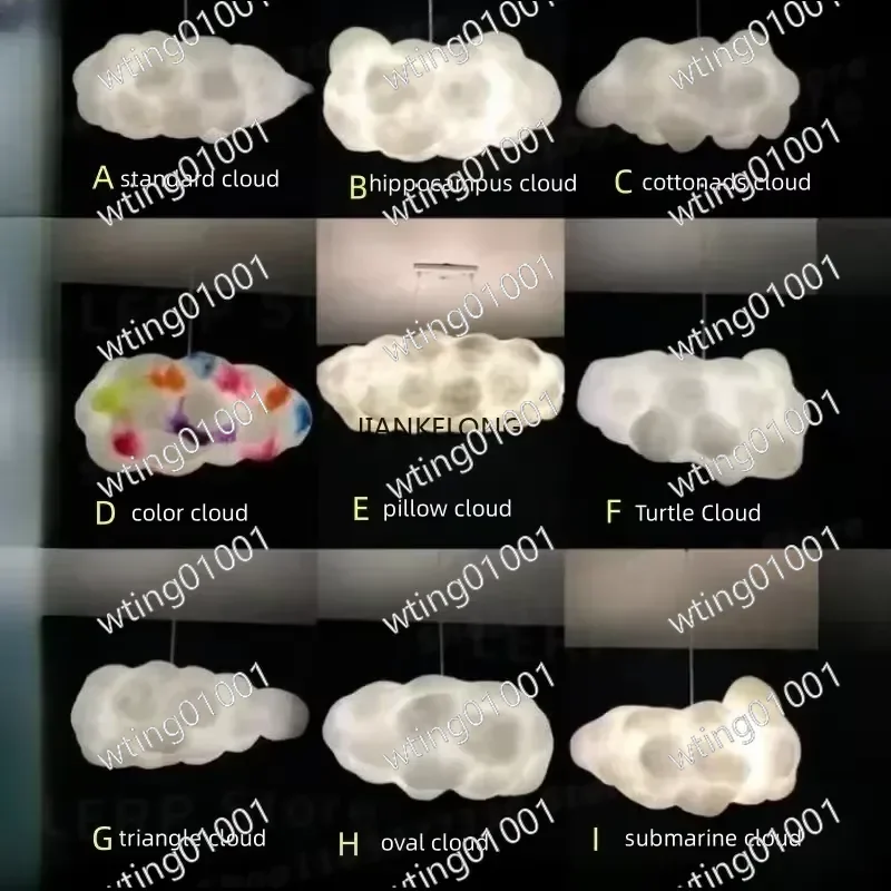 for Cloud Pendant Lamp Soft Silk Cotton LED Ceiling Light Modern Simulation Decor for Living Room Dining Area Kids Bedroom