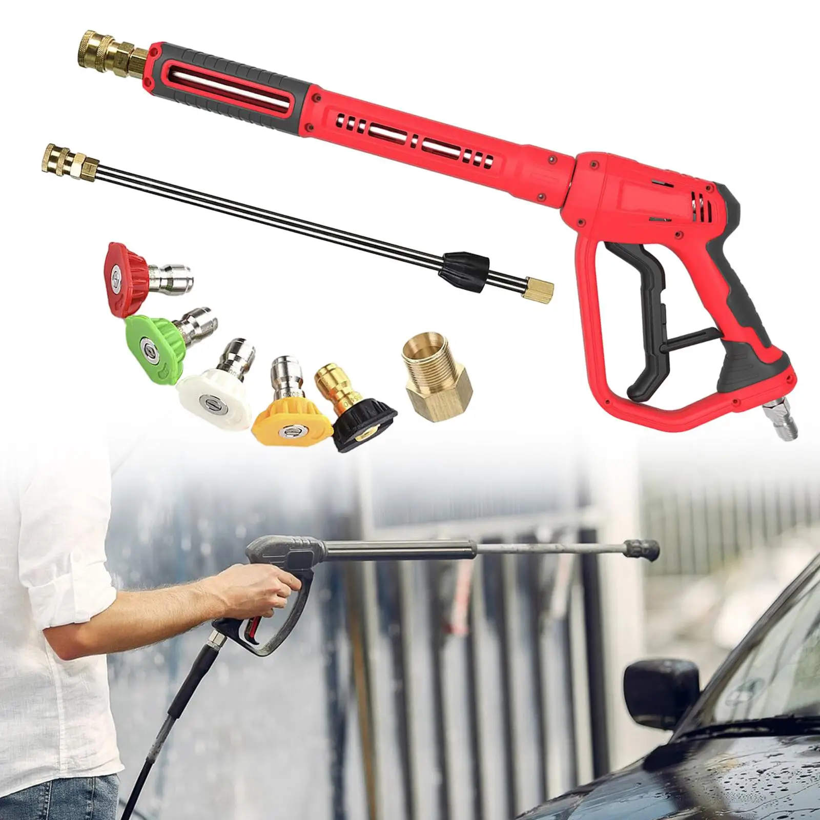 

High Pressure Sprayer Fitting Accessories Car Wash Accessories High Pressure Washer Nozzles for Washing Cars Cleaning Driveways