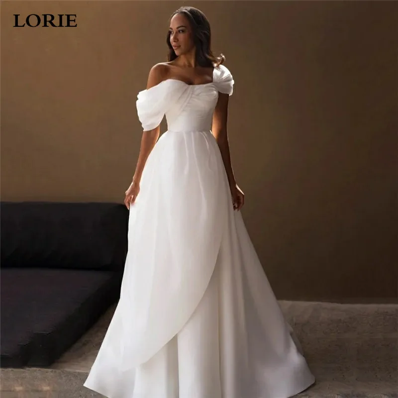 

LORIE Organza Wedding Dresses A Line Sleeveless vestidos de novia Women Bride Dress 2024 Simple Wedding Gowns