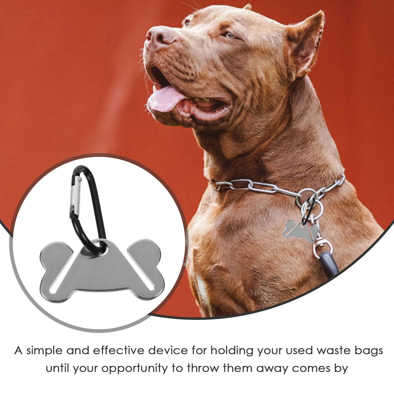 Garbage Clip Waste Carrier Holder Pet Poop Dispenser for Lead Leash Bin Bags Dog Clips Trash