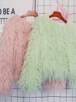 Colorful Warm Faux Women Fur Coat  Black White Pink Plush Coat Female Jacket Fur Autumn Winter Shaggy Outerwear High Street 2025 6