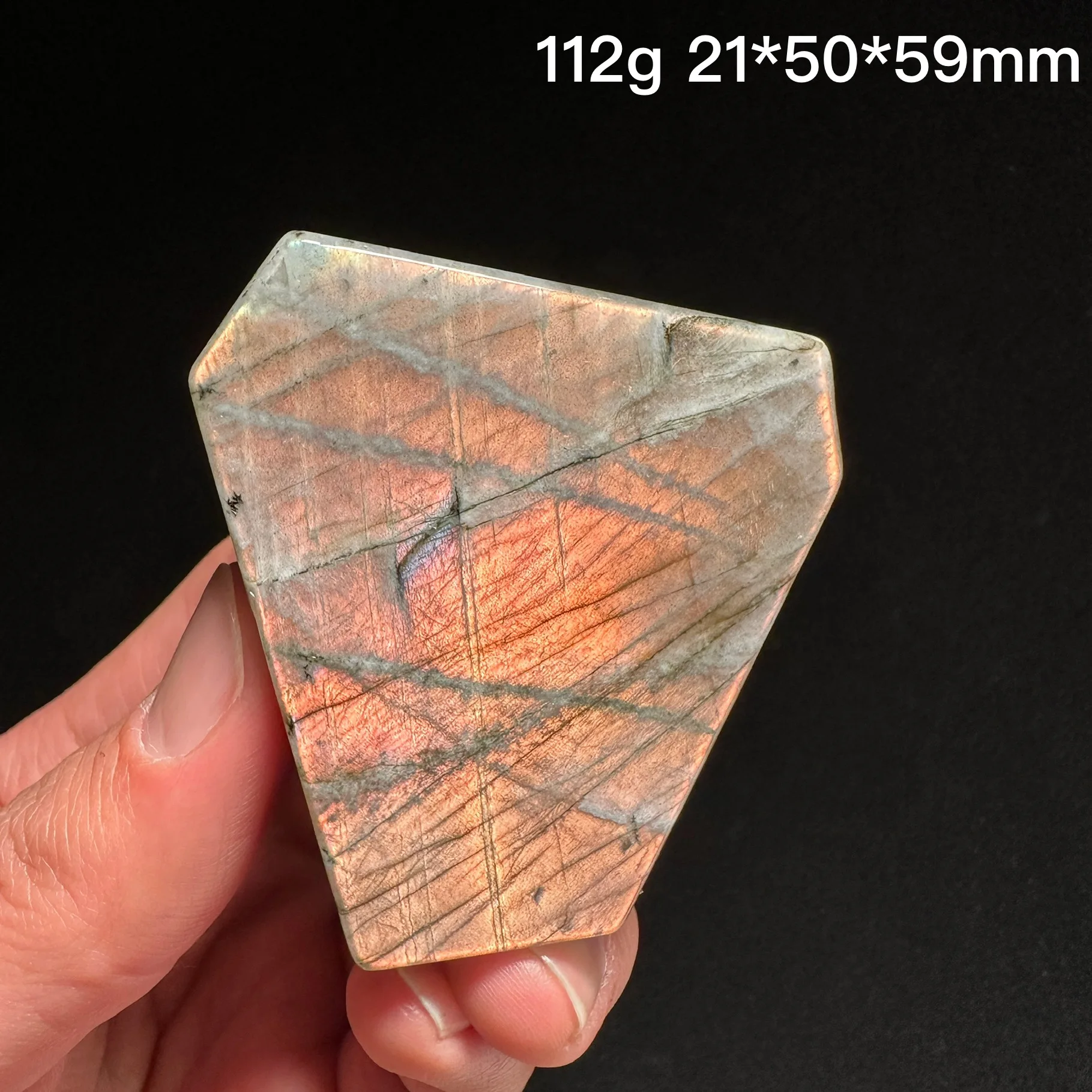 Natural Purple Labradorite Slab Slices Rough Polished Crystal Healing Stone Moonstone Home Decor Shooting under sunlight