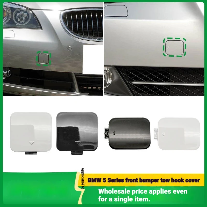 For BMW 5 Series 03-10 Front Bar Trailer Cover Trailer Hook Hole Rescue Plastic Cover 51117184708