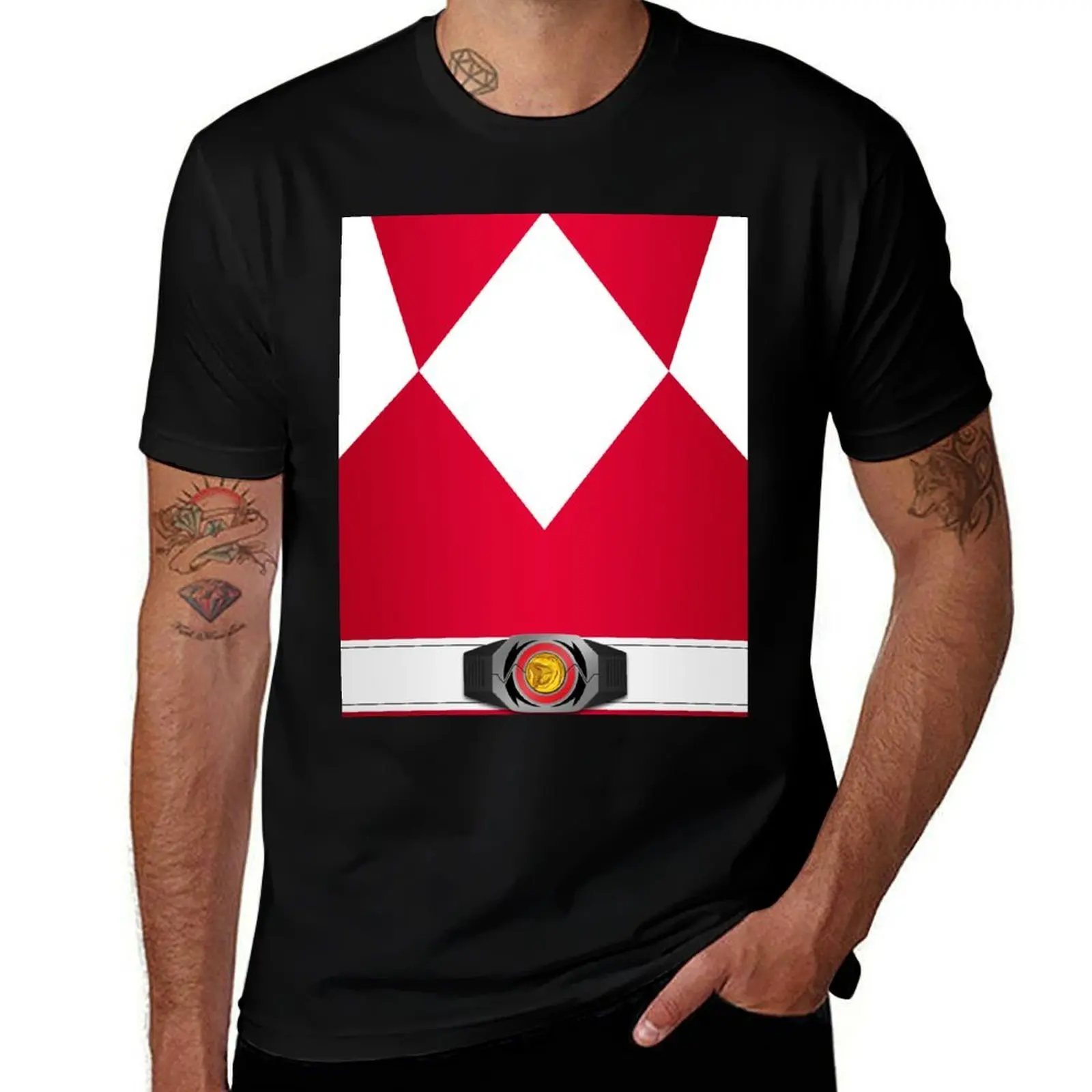 

MMPR Red T-Shirt baggy shirts blue archive for a boy men t shirts