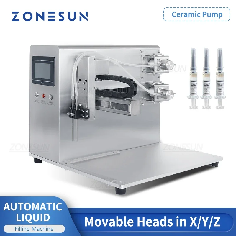 ZONESUN Automatic Ceramic Plunger Pump Liquid Filling Machine