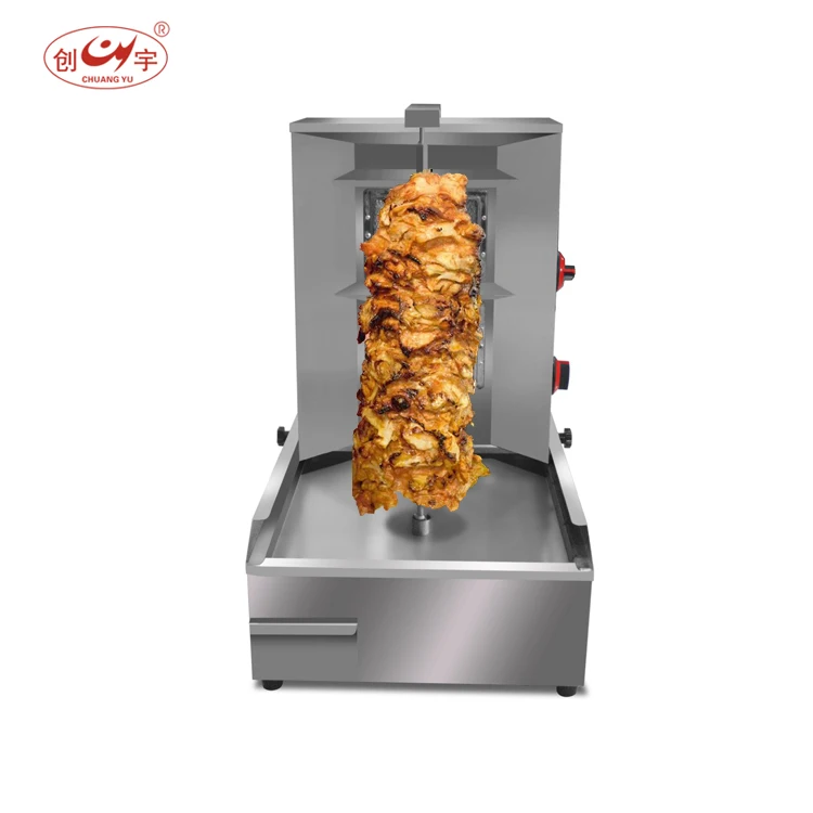 Turkey BBQ Grill Automatic Gas Burner Shawarma Machine