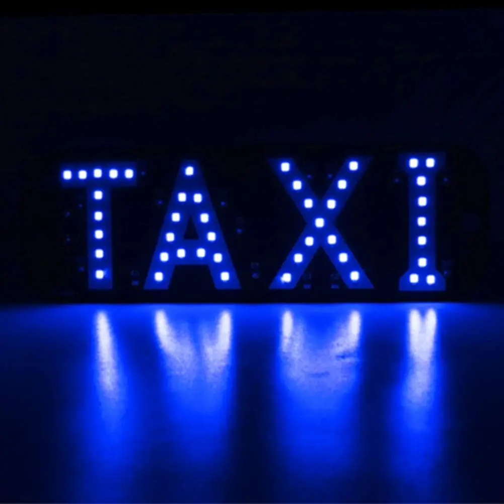 Car Taxi LED Sign Light, DC 12V LED Sign Decor LED Taxi Display Signal Indicator Lamp on Car Window Windshield