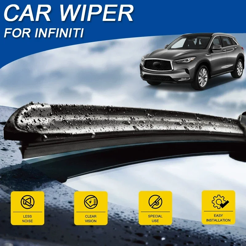 2PCS Car Blade FrontWindshield Rubber Wiper For XIAOMI SU7 YU7 Infiniti Q50 Q60 Q70 QX30 QX50 QX55 J50 J55 QX60 L50 L51 QX80 Z62