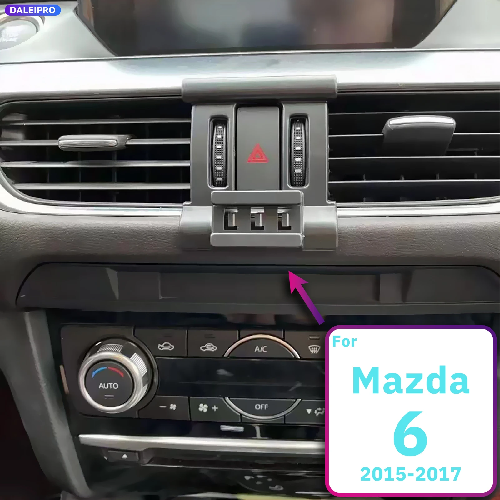 For Mazda 6 GL 2015 2016 2017 Vehicle-Specific Phone Holder Base Smart Car Phone Mount 66W Charging Holder Accessories
