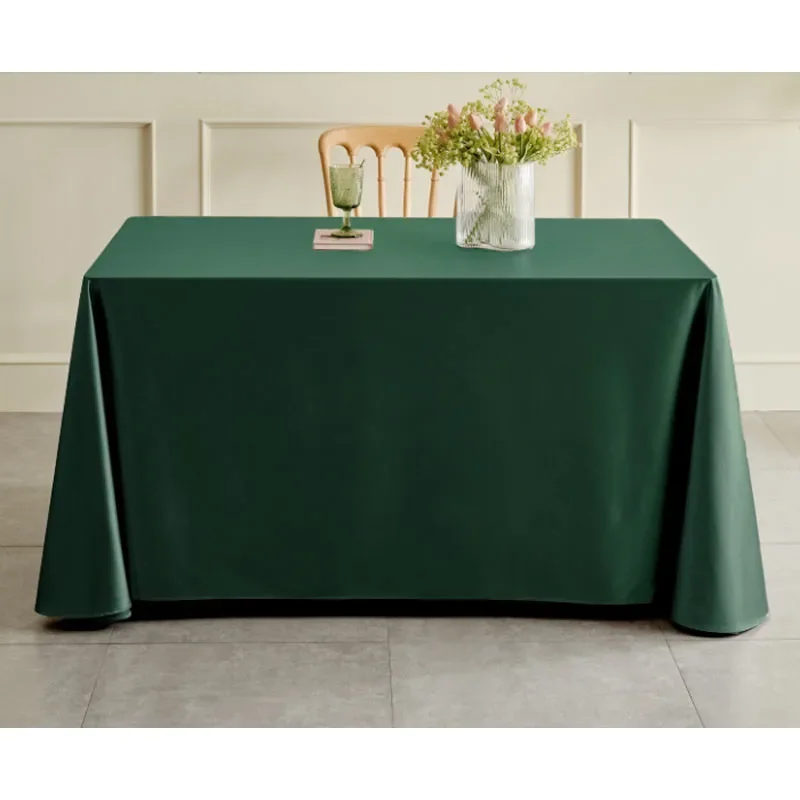 TZ505-L Small fresh high-end conference tablecloth rectangular thick white light luxury long table