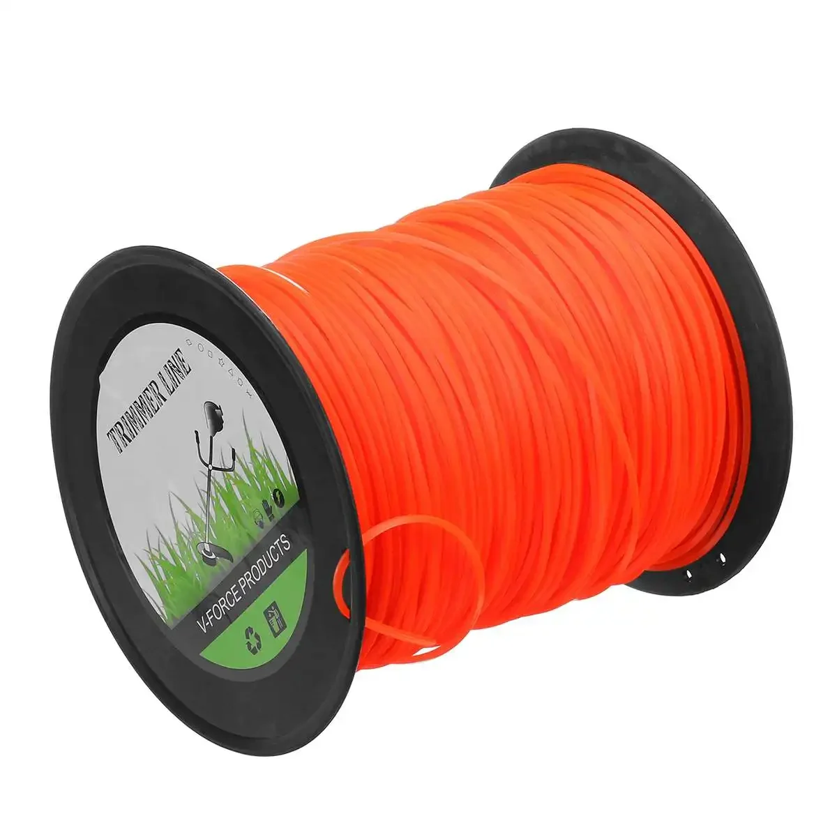 Cortacésped de nailon, desbrozadora redonda de 30m/50m, 2,4mm, cable de corte
