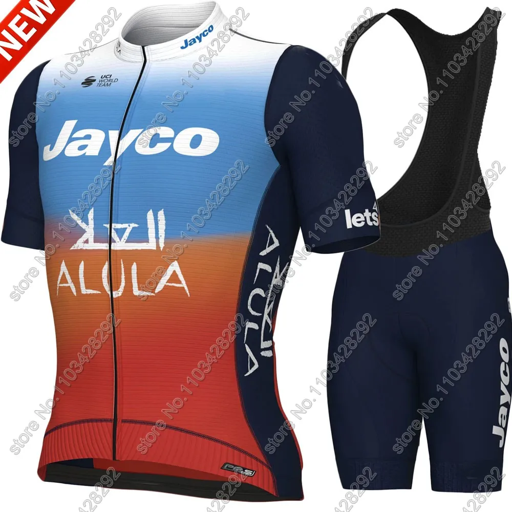 Team Jayco Alula 2024 Cycling Jersey Set Australia Cycling Clothing Men Road Bike Shirts Suit Bicycle bib Shorts MTB Maillot