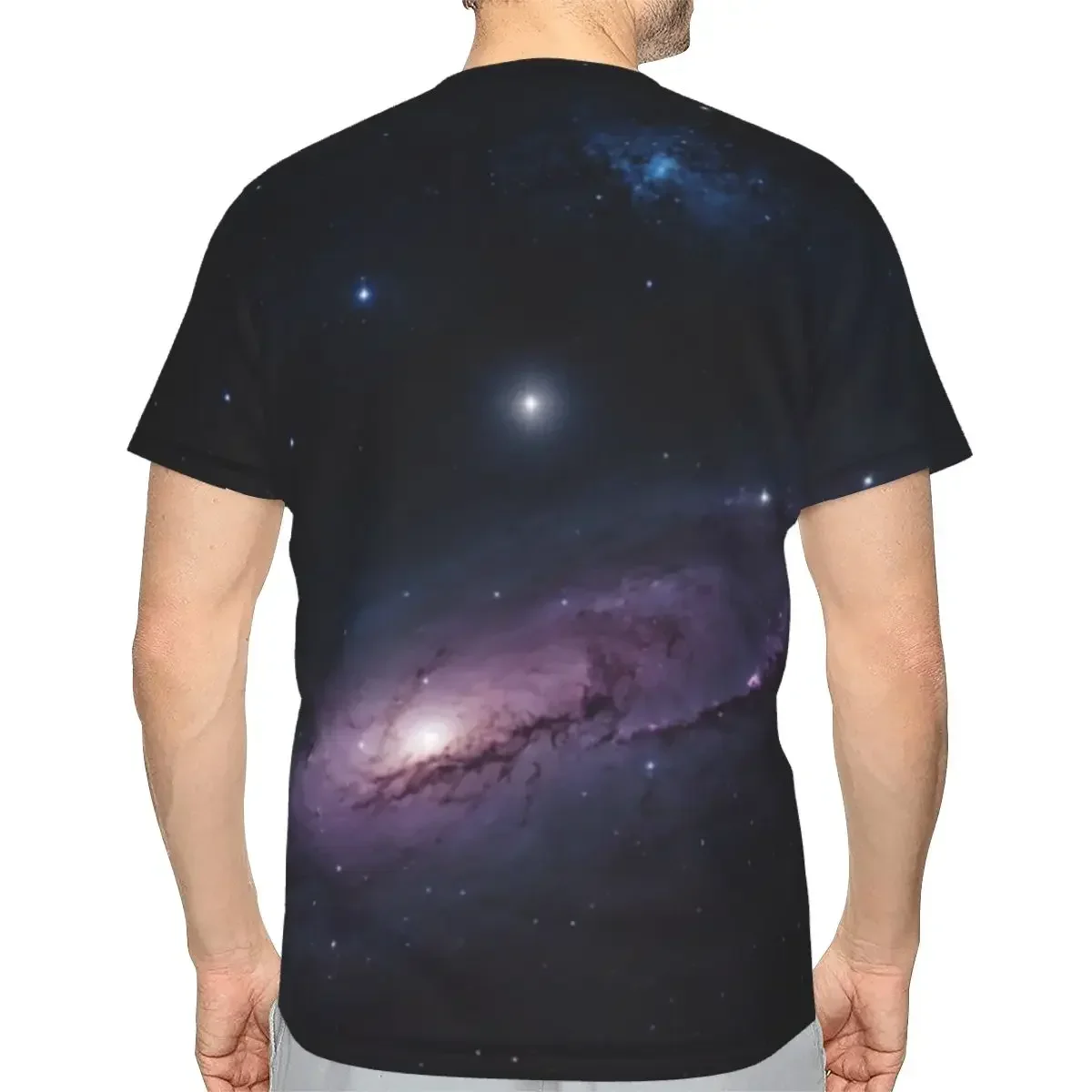 Cloak Galaxy Universe Planets polyester T-Shirt Men'sFashion T Shirts Men Round Neck Short Sleeve