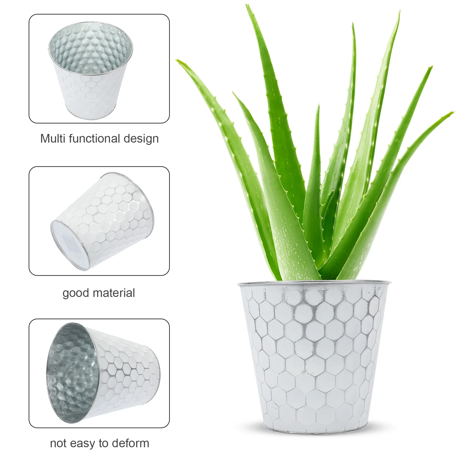 

Retro Iron Plant Pot Vintage Metal Flower Bucket Decorative Succulent Planter Small Plant Holder Garden Home Office Ornament