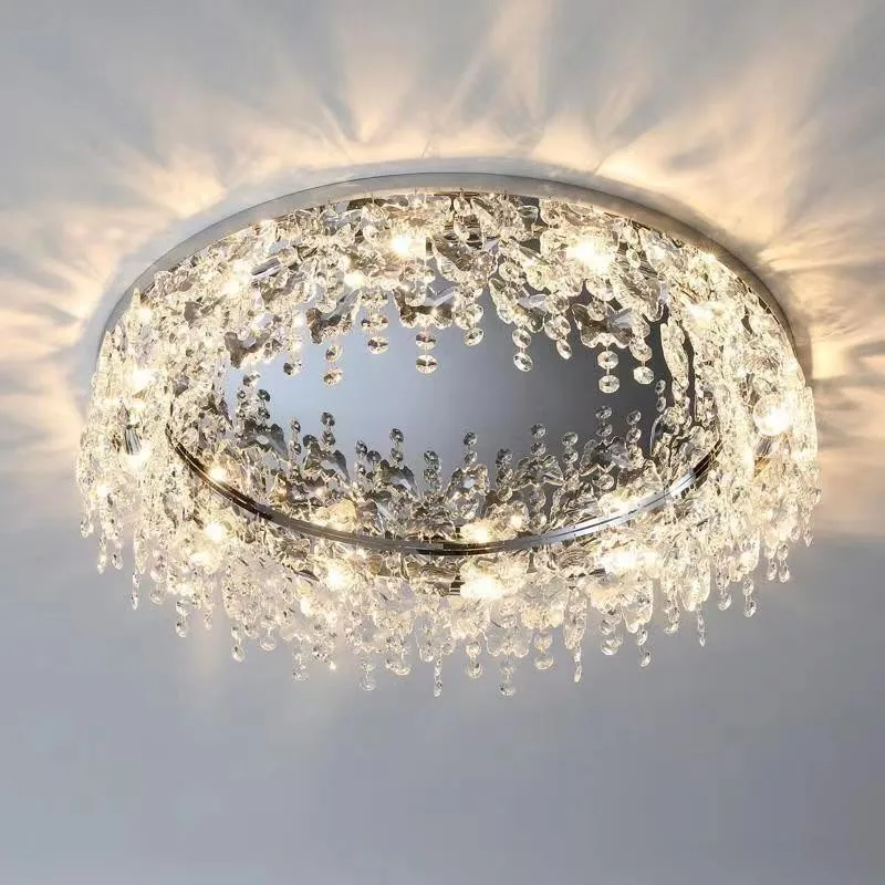 

Light Luxury Crystal Living Room Led Ceiling Master Bedroom Light Simple Modern Atmospheric Room Light