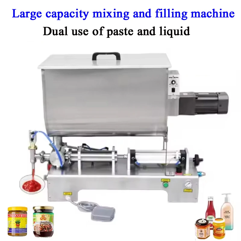 PBOBP Pneumatic Paste Mixing Filling Machine Cream Viscous Liquid Honey Sauce Bottle Filler Cosmetic Beverage Gel Production