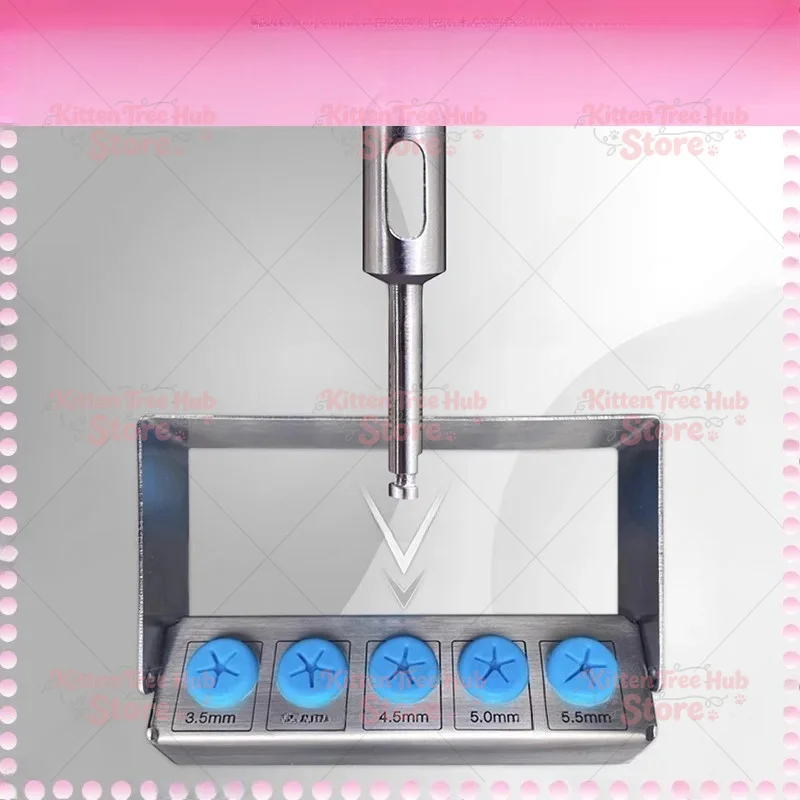 09816 Dental Implant Kit with Trephine Drill Bit Tissue Punch Low Speed Machine Dental Implant Tool Kit