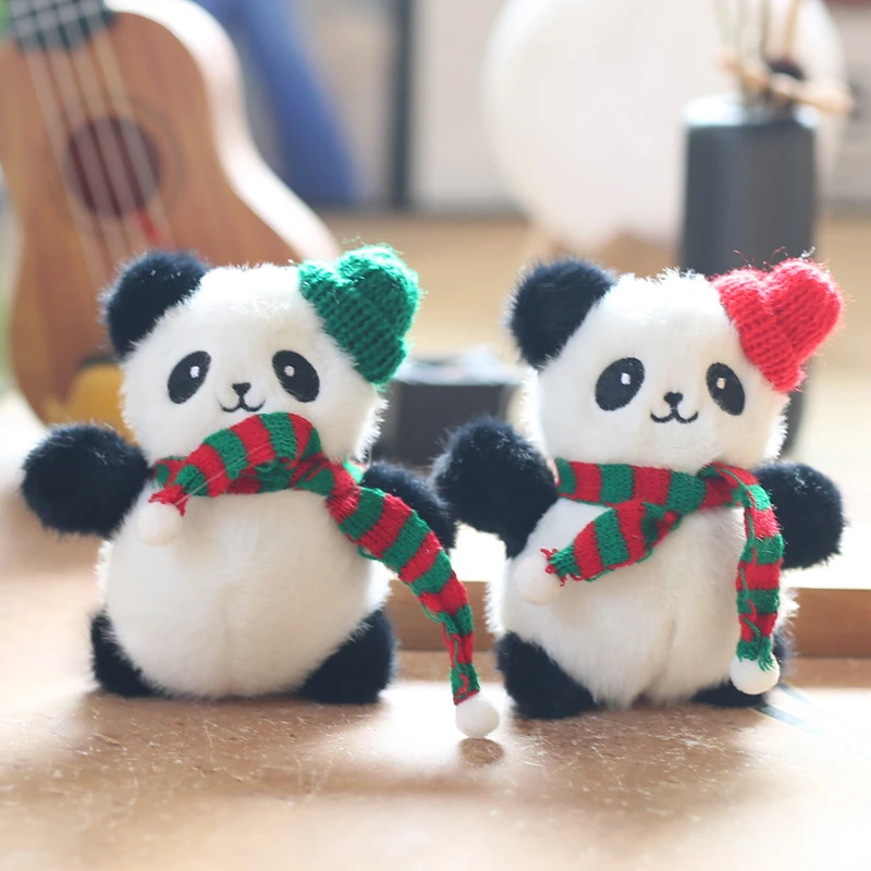 Cute Cartoon Panda Plush Doll Toy Pendant Keychain Backpack Hangings Decoration Gifts