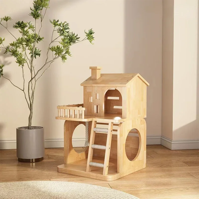 Rascador Para gatos, Casa nido de escalada de madera Para gatos, torre de árbol Para gatos, plataforma de salto, muebles Para mascotas, Casa Para Gatos, Mascotas de cartón