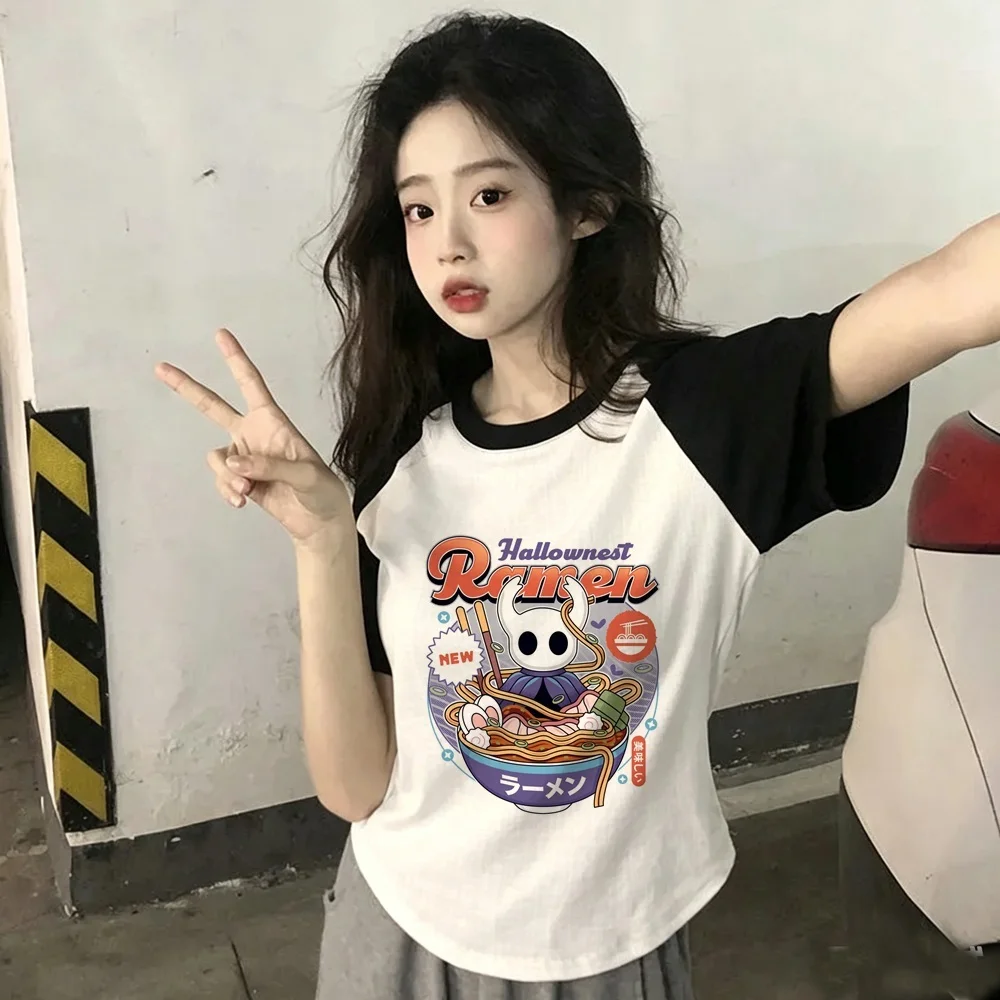 Hollow Knight t shirt femme grunge dollette Retro funny meme tshirt manga gyaru baddie streetwear