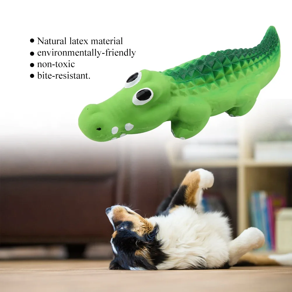 Puppy Dog Latex Squeaky Toys For Small Medium Dogs Cute Crocodile Chew Toy For Pet Cat Products Puppy Accessories