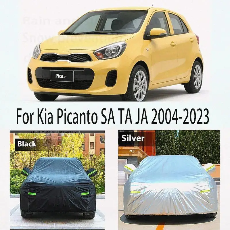 

For Kia Picanto 2004 2023 Car Cover Waterproof Dustproof UV Protection Snow Rain Resistant Car Covers