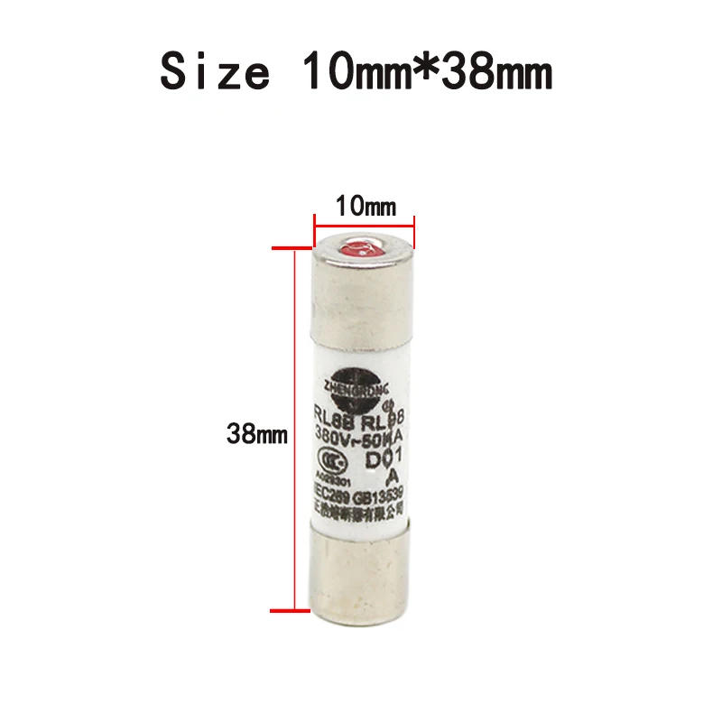 RL8B-32 RL98-32 10mm * 38mm Sicherung 20 Stück rl8b rl98 2a 3a 4a 5a 6a 8a 10a 16a 20a 25a 32a 380v