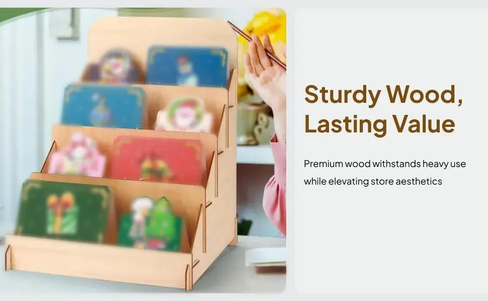 Card Display Rack Craft Show Display Sticker Market Bookmarks Multipurpose Greeting Card Display Stand Photo Mail Stamp Stand