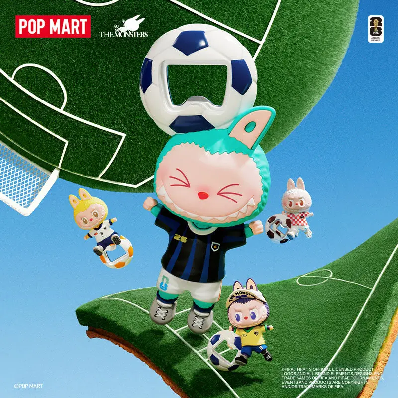 Authentic The Monsters X Fifa Series Labubu Bottle Opener Fridge Magnet Blind Box Cute Home Deocr Fridge Decoration As Gifts view 4