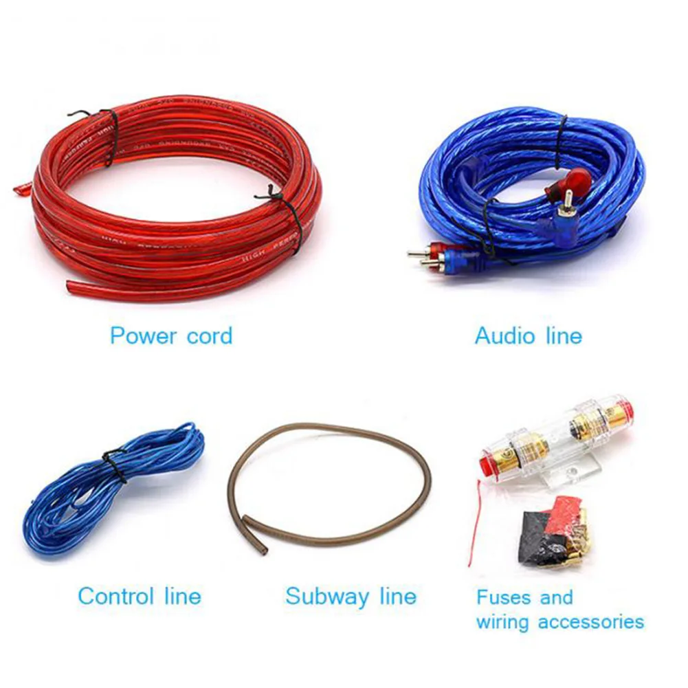 Car Audio Speakers Wiring kits Cable Amplifier Subwoofer Speaker Installation Wires Kit 10GA Power Cable 60 AMP Fuse Holder