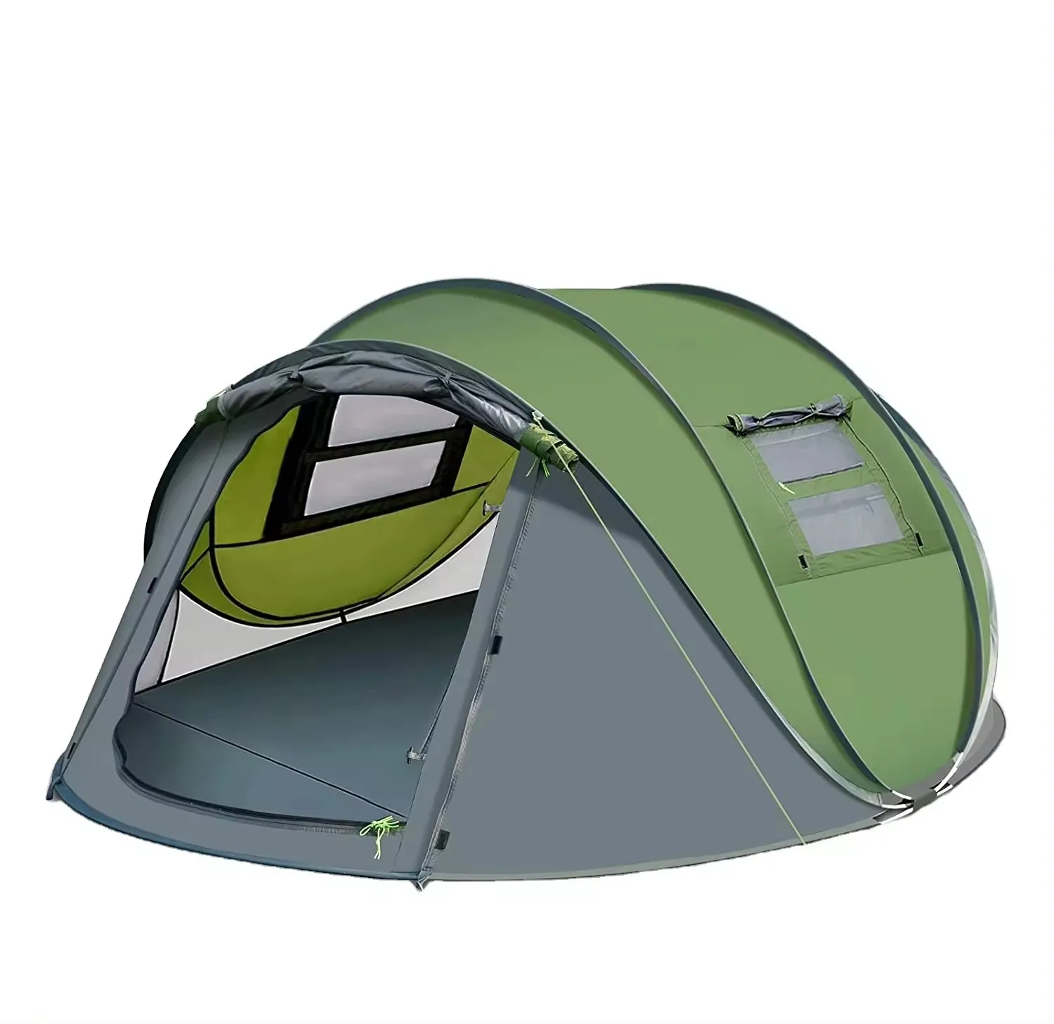 Double Layer Waterproof Family Camping Tent Mesh Window Dome Tents Outdoor Lovers