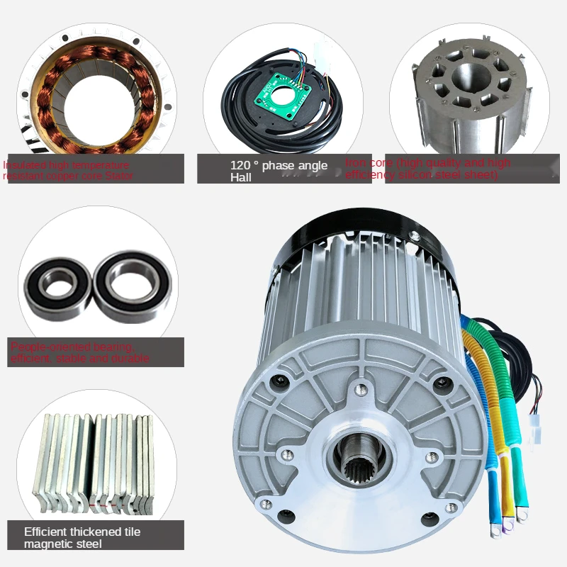 Electric tricycle high-power high-speed retrofit brushless motor 60v72v3000w