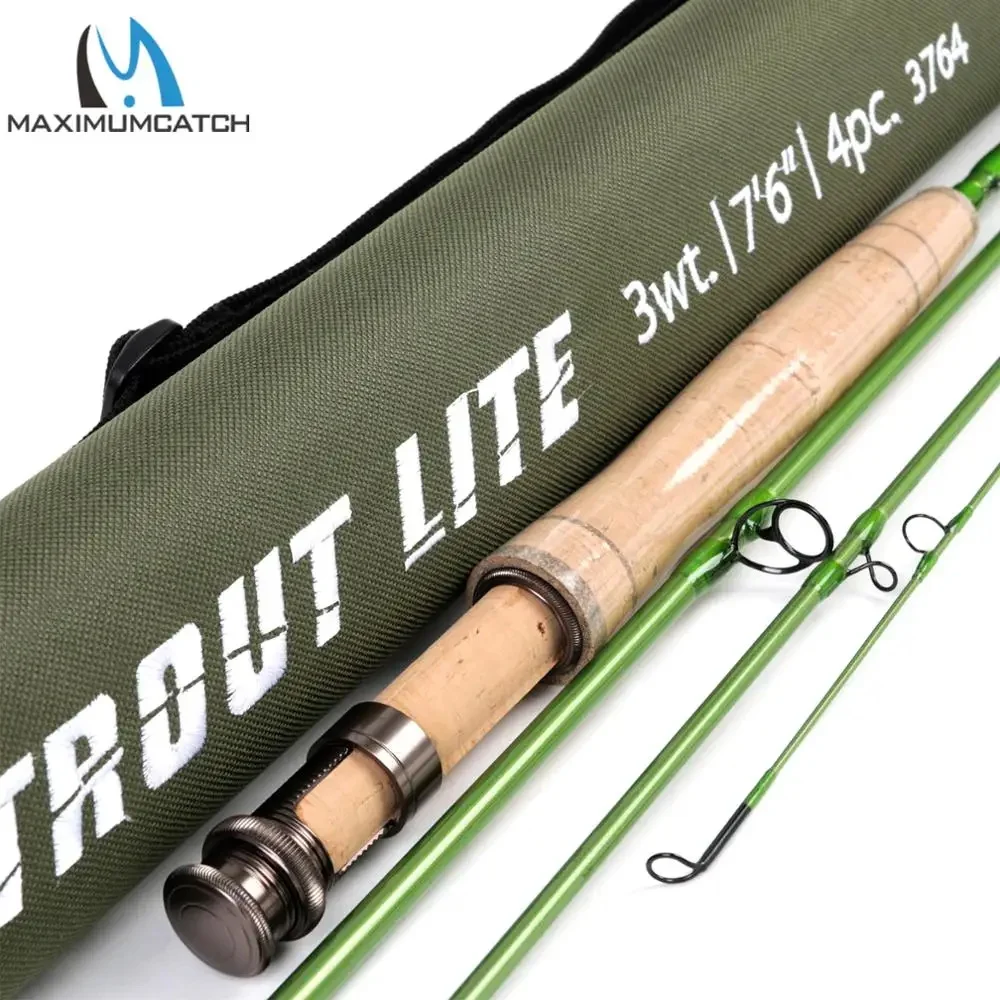 

Maximumcatch Trout Fly Fishing Rod IM12 Graphite Moderate Action Light Presentation With Hard Rod Tube For Trout Angler