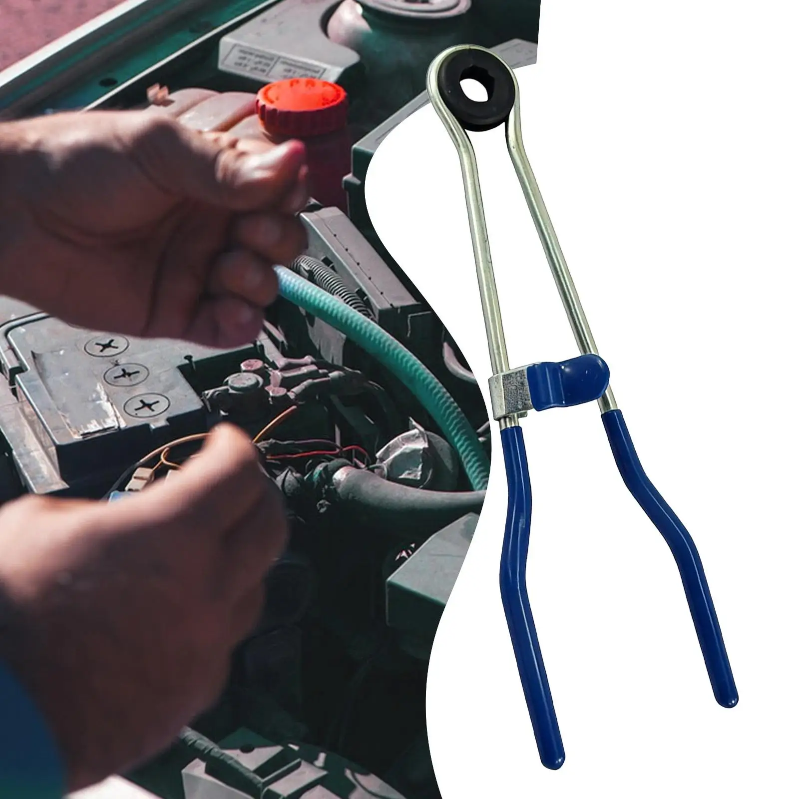 Hydraulic Brake Line Hose Clamp Tool Durable Steel Mechanic Plier for Auto Garage Workshop Vehicle Repair