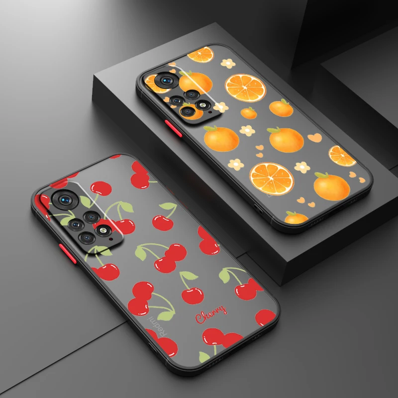 Avocado Lemon Fruit Frosted Translucent For Redmi 8 3 9A 9C 9AT 9 9T 13R 10A 10C 10 11A 12C 12 13C 5G Cover Phone Case