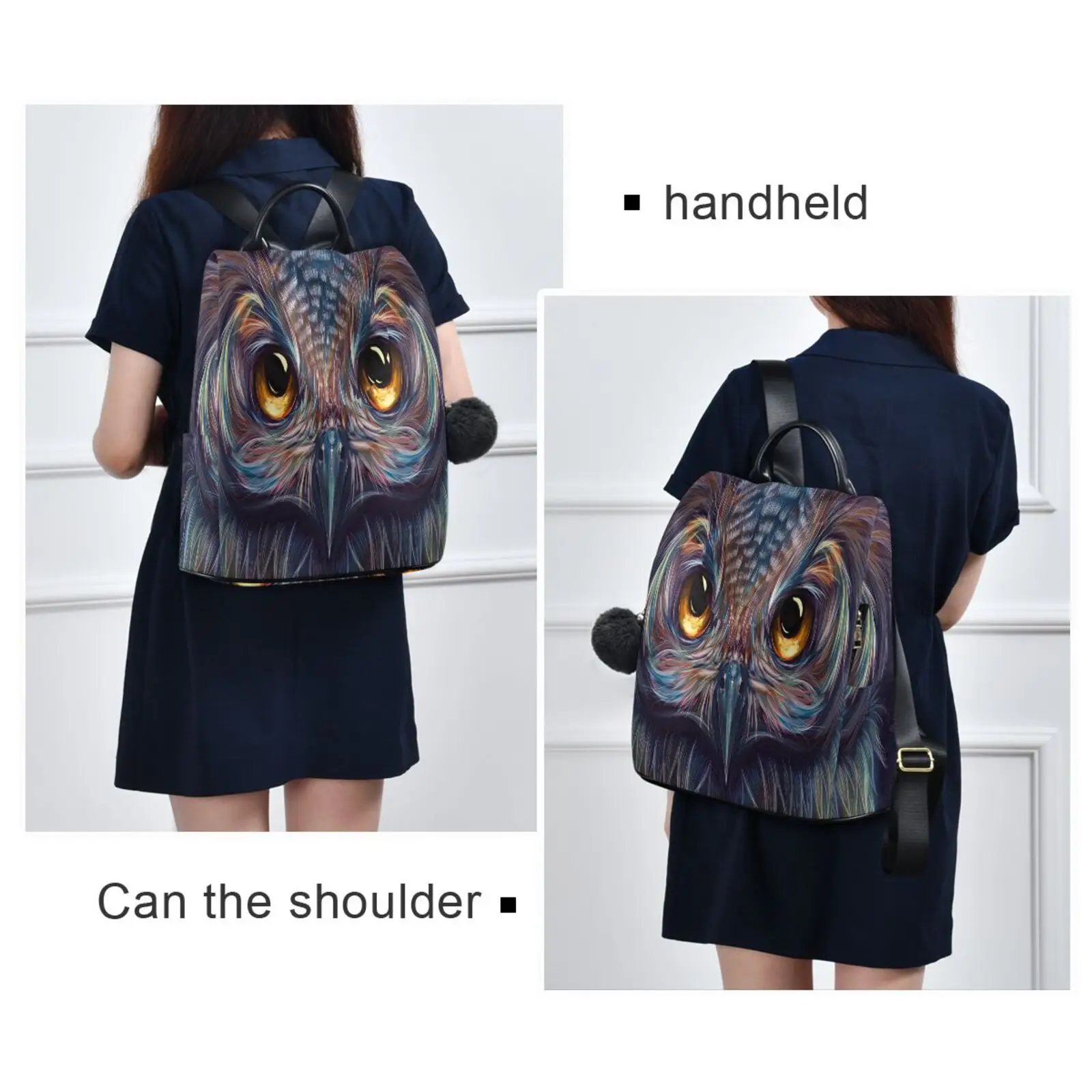 High-quality Backpack Purse For Women Anti Theft Fashion Owl print BackPack Shoulder Bag with Adjustable Straps