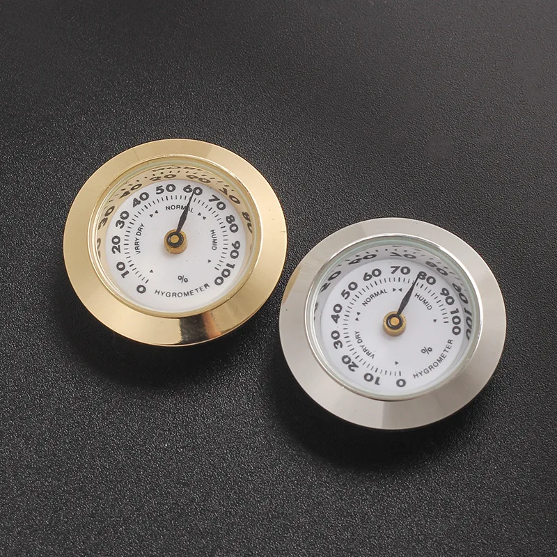 28mm Mini Cigar Box Hygrometer Humidometer Cigar Humidor Humidometer Cigar Case Box Tube Moisture Meter Humidometer Hygrometer