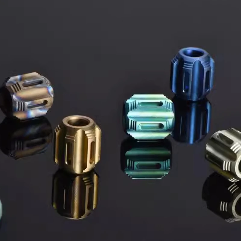 MG Titanium Alloy EDC Paracord Bead Fidget Spinner Push Slider DIY Accessories EDC Pendant Outdoor Tools for Adults Gift for Men