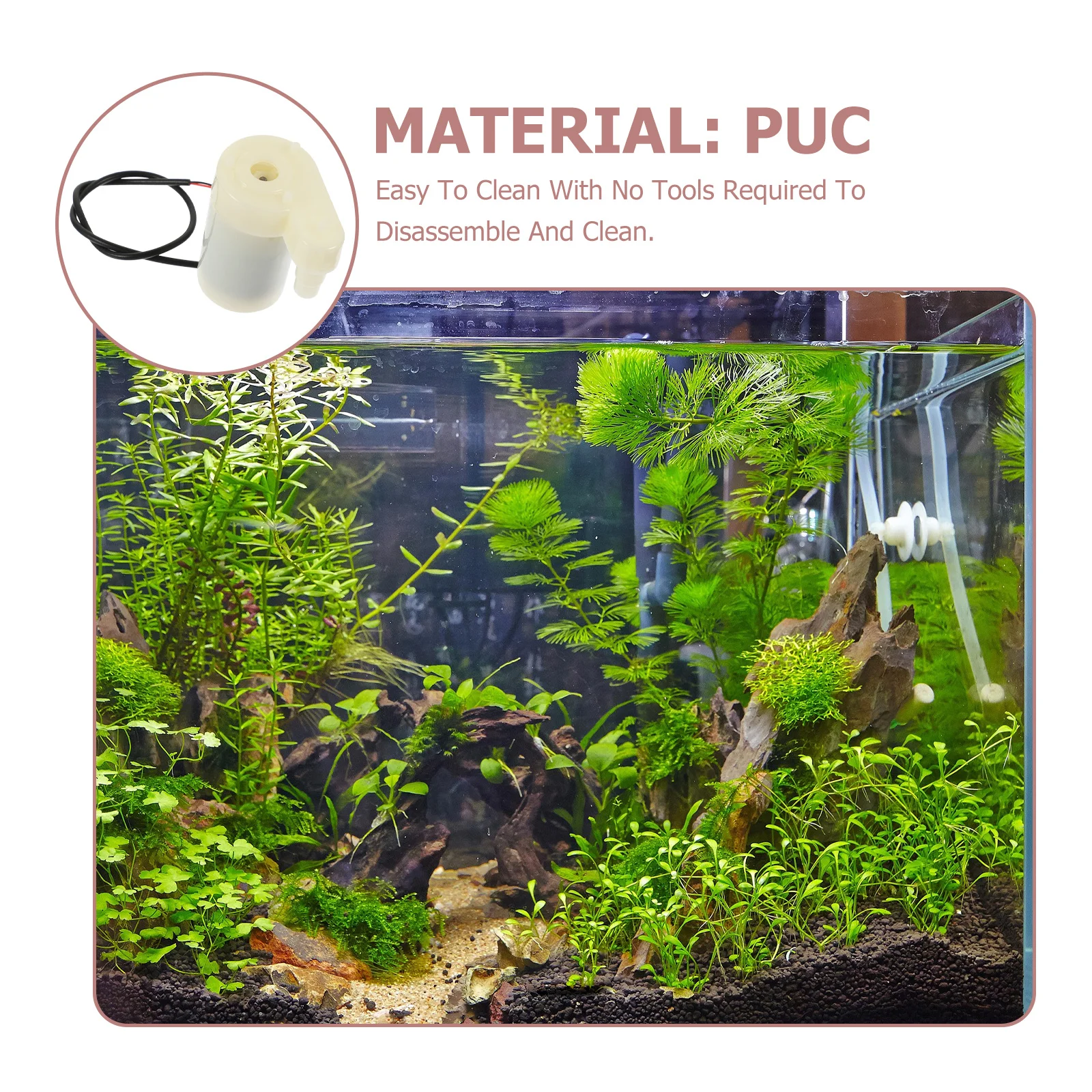 

Mini Submersible Pump 1 Meter USB Cable Vertical Type for Aquarium Fountain Hydroponic System Water Circulation Aeration Dc