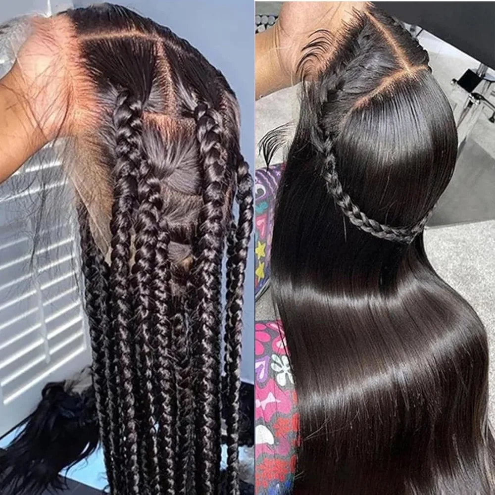 Wig Rambut Manusia Renda Penuh 12-18 Inci Wig Renda Utuh Buatan Tangan Renda Transparan Lurus Rambut Perawan Brasil 12A Pra Pencabutan