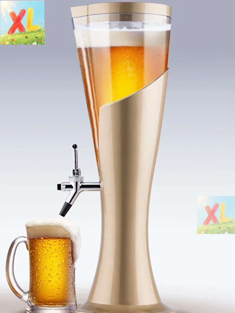 

Qingdao 3-liter Zha Beer Cannon Barrel Luminescent Wine Tower Wine Column KTV Beverage Barrel Dispenser Creative Cola Barrel Con