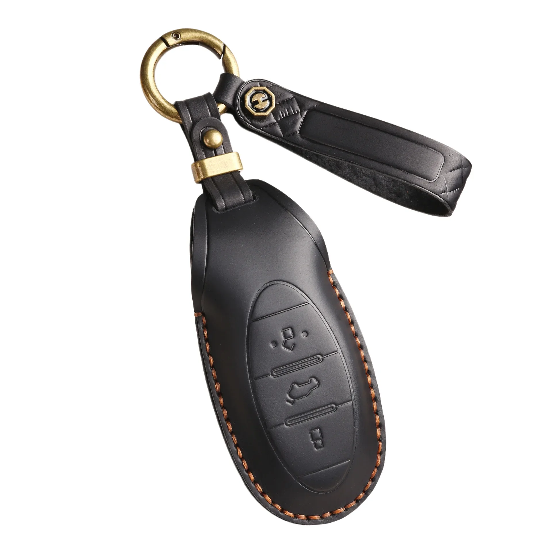 Leather Phnom Penh Car Key Cover Case Shell For FAW Bestune Pentium T77 T33 T99 Key Protector Shell Auto Accessories