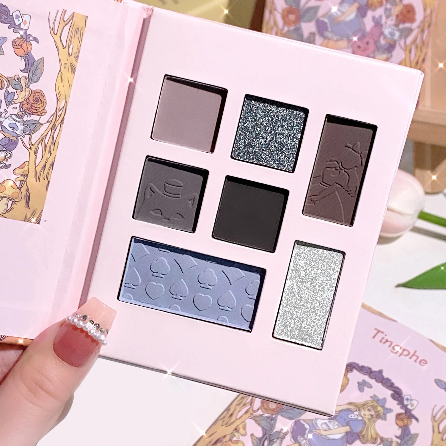 لوحة ظلال العيون من سلسلة الأسمنت الرمادي ، لون متباين ، مكياج سموكي ، جليدي أرضي ، 7-14 لونًا