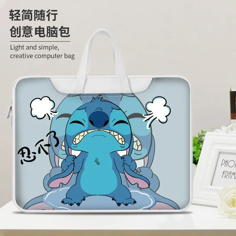 Disney Stitch Torba na laptopa Etui 13, 14, 15, 16, 17 15,6 cala Torba na notebooka do komputera Macbook Air Pro Torebka na ramię Teczka Torba