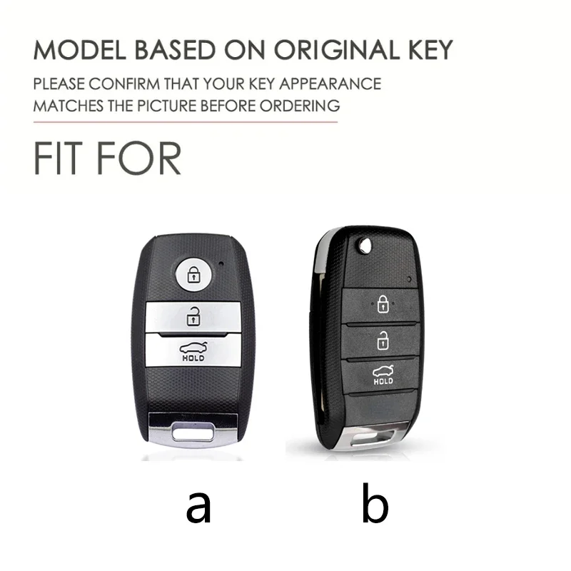 3 BOTTONS Silver Tpu Car Key Case Cover for Kia Rio 3 Sportage 3 4 Ceed Optima Sorento XM FL Cerato KX K2 K3 K4 K5 Soul Sorento