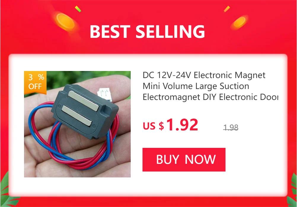 Mini solénoïde carré Push-Pull, DC 3V 5V 6V 9V 12V 8mm x 10mm, Type traversant, course d'électro-aimant 4mm  13