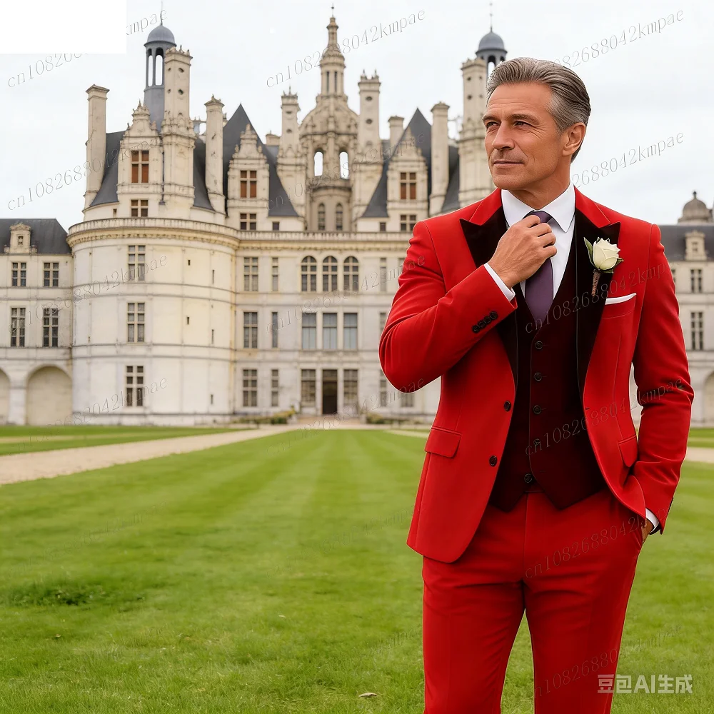 

Novo veludo roxo preto terno masculino formal negócios noivo padrinho festa de casamento baile masculino smoking 3 peça conjunto